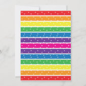 Rainbow Color Elephant Oh Baby shower Kaart (Achterkant)