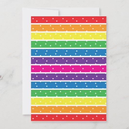 Rainbow Color Elephant Oh Baby shower Kaart (Achterkant)