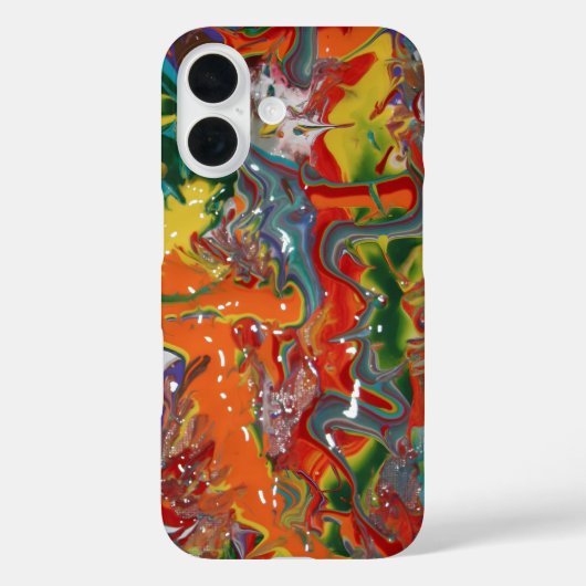 Rainbow Color Flow Paint Art Case-Mate iPhone Case (Achterkant)
