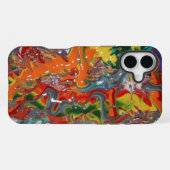 Rainbow Color Flow Paint Art iPhone Hoesje (Achterkant horizontaal)
