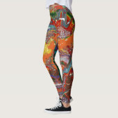 Rainbow Color Flow Paint Art Leggings (Links)