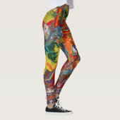 Rainbow Color Flow Paint Art Leggings (Rechts)