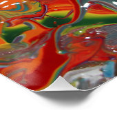 Rainbow Color Flow Paint Art Perfect Poster (Hoek)