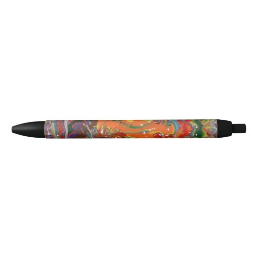 Rainbow Color Flow Paint Art Zwarte Inkt Pen (Voorkant)
