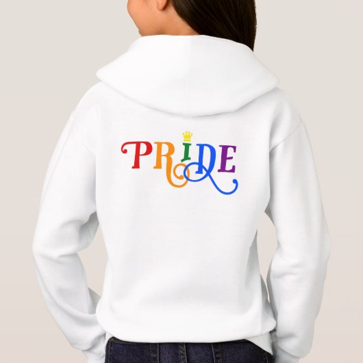 Rainbow Color Gay Pride LGBT Crown Logo (Achterkant)