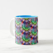 Rainbow Color Kaleidoscope Fan Mug Tweekleurige Koffiemok (Voorkant links)