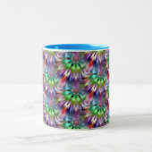 Rainbow Color Kaleidoscope Fan Mug Tweekleurige Koffiemok (Center)