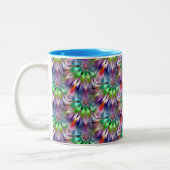 Rainbow Color Kaleidoscope Fan Mug Tweekleurige Koffiemok (Links)