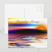 Rainbow Color Ocean Sunrise Personaliseer Afbeeldi Briefkaart (Voorkant / Achterkant)