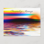 Rainbow Color Ocean Sunrise Personaliseer Afbeeldi Briefkaart (Voorkant)