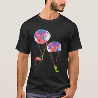 Rainbow Color Parachute Skydiving Skydiver T-shirt