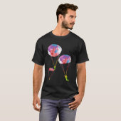 Rainbow Color Parachute Skydiving Skydiver T-shirt (Voorkant volledig)