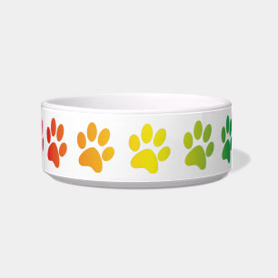 Rainbow Color Paw Print (voetafdruk) kom