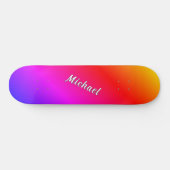 Rainbow Color Skateboard met aangepaste naam (Horizontaal)