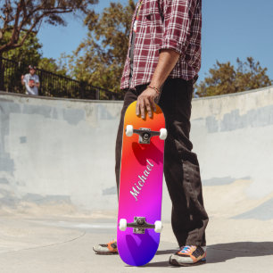 Rainbow Color Skateboard met aangepaste naam