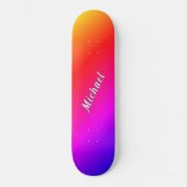 Rainbow Color Skateboard met aangepaste naam (Voorkant)