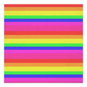 Rainbow Color Spectrum Stripes Design Perfect Poster