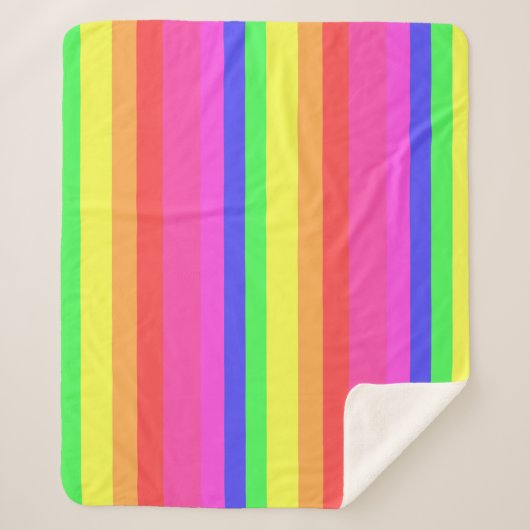 Rainbow Color Spectrum Stripes Design Sherpa Deken (Voorkant)