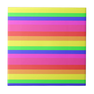 Rainbow Color Spectrum Stripes Design Tegeltje