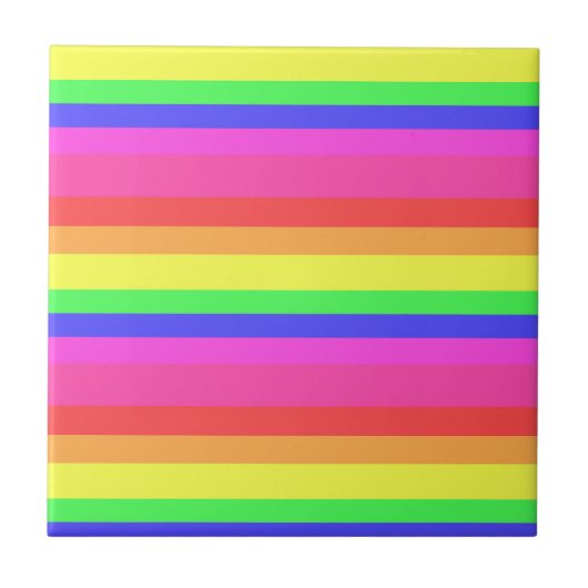 Rainbow Color Spectrum Stripes Design Tegeltje (Voorkant)