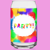 Rainbow Color Splash Party Blikvorm Glas