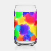 Rainbow Color Splash Party Blikvorm Glas (Achterkant)