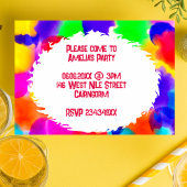 Rainbow Color Splash Party uitnodiging