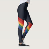Rainbow Color Stripes Regenbogen Regenbogenfarben Leggings (Rechts)
