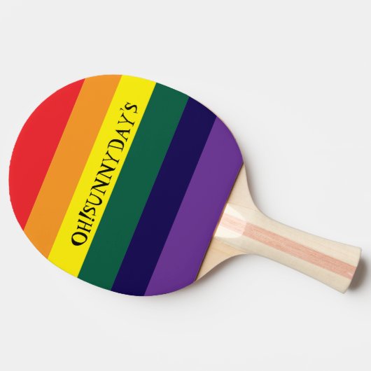 rainbow color tafeltennisbatje (Zijkant)
