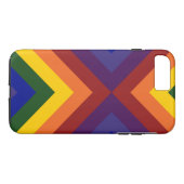 Rainbow Colored Chevrons iPhone 8 Plus/7 Plus Hoes (Achterkant (Horizontaal))