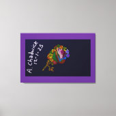 Rainbow Colored Floral Canvas Afdruk (Voorkant)