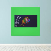 Rainbow Colored Floral Canvas Afdruk (Insitu (Houten vloer))