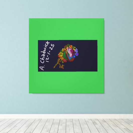 Rainbow Colored Floral Canvas Afdruk (Insitu (Houten vloer))