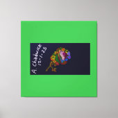 Rainbow Colored Floral Canvas Afdruk (Voorkant)