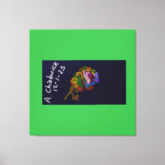 Rainbow Colored Floral Canvas Afdruk (Voorkant)