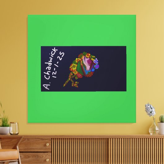 Rainbow Colored Floral  Canvas Afdruk (Insitu (Woonkamer))