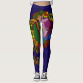 Rainbow Colored Floral Leggings (Voorkant)