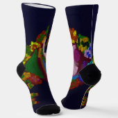 Rainbow Colored Floral Sokken (Gebogen)