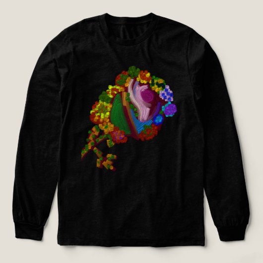 Rainbow Colored Floral Tri-Blend Shirt (Voorkant)