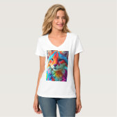 Rainbow Colored Furry Cat-68587 T-shirt (Voorkant volledig)