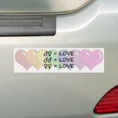 Rainbow Colored Hearts Bumpersticker (Op auto)