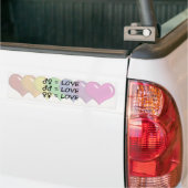 Rainbow Colored Hearts Bumpersticker (Op Truck)