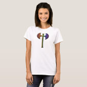 Rainbow Colored Lesbian Pride Labrys T-shirt (Voorkant volledig)