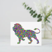 Rainbow Colored Lion Prismatic Art Briefkaart (Staand voorkant)
