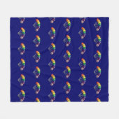 Rainbow Colored Lollipops Customizable Fleece Deken (Voorkant (Horizontaal))