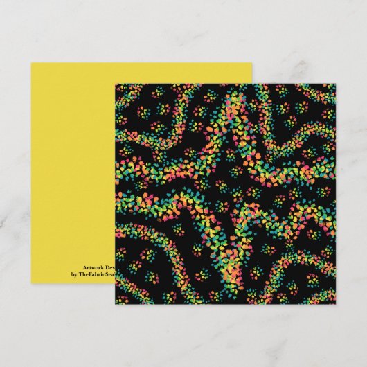 Rainbow Colored Seurat Style Pointillism Pattern Kaart (Voorkant / Achterkant)