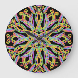 Rainbow Colored String Rope Pattern Art  Grote Klok