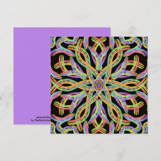 Rainbow Colored String Rope Pattern Art Kaart