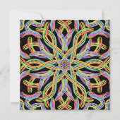 Rainbow Colored String Rope Pattern Art Kaart (Voorkant)
