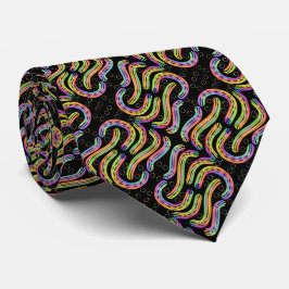 Rainbow Colored String Rope Repeating Pattern   Stropdas